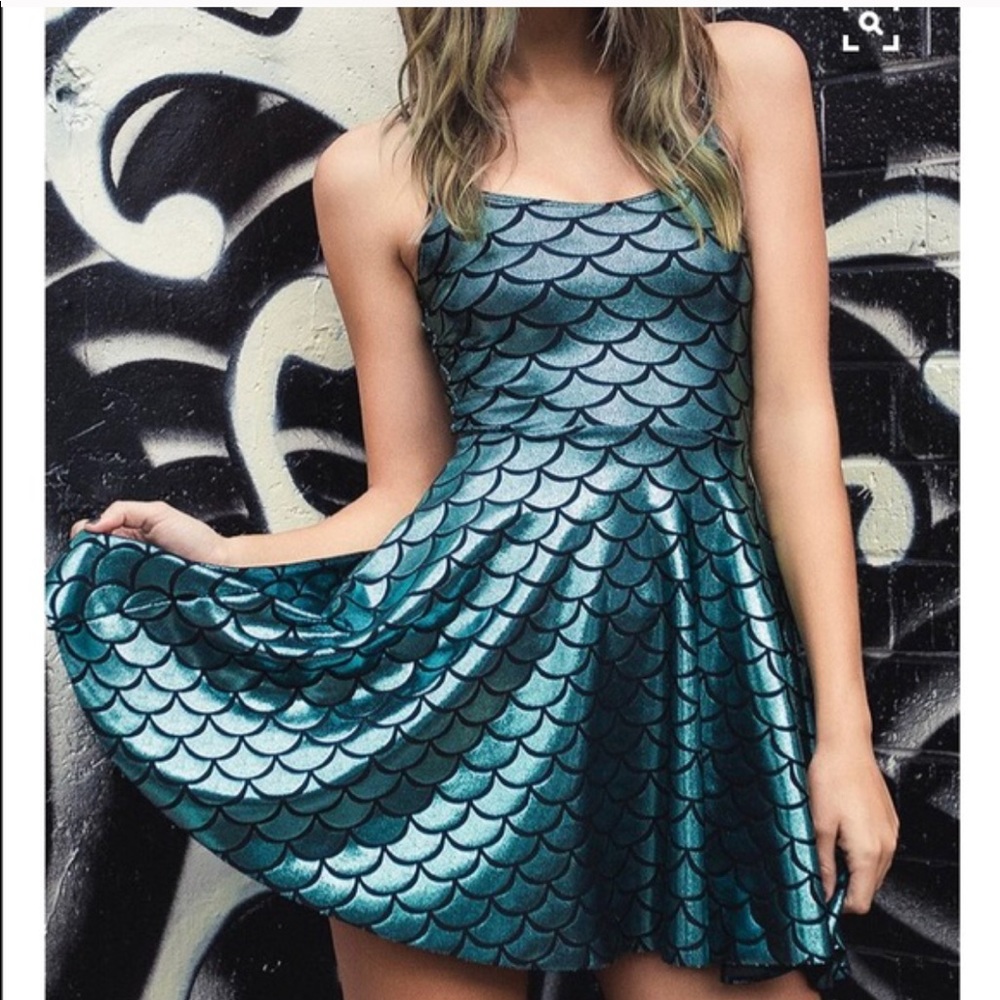 BlackMilk mermaid straps pocket skater dress